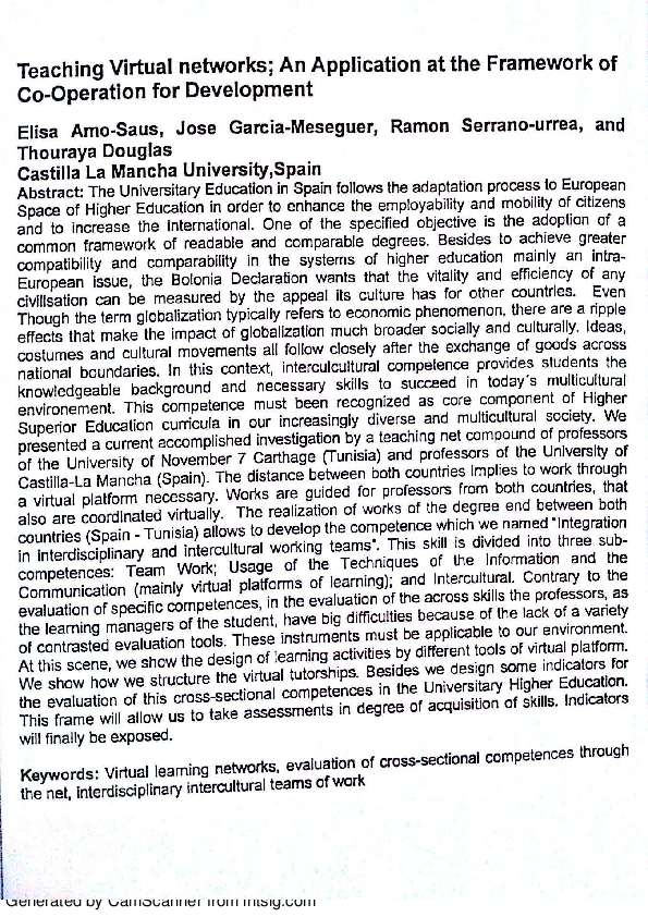 (PDF) Teaching Virtual network: an application at Framework of co ...