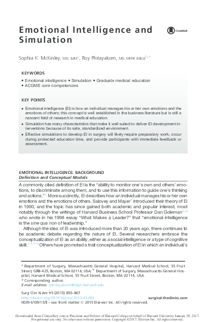 Toward effective emotional intelligence simulation essay image
