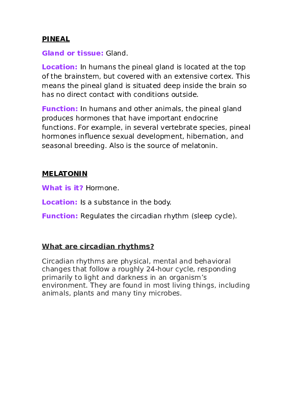 (DOC) Biology melatonin