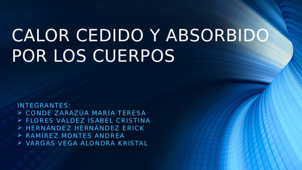 (PPT) CALOR CEDIDO Y ABSORBIDO POR LOS CUERPOS