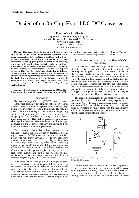 (PDF) Design of an On-Chip Hybrid DC/DC Converter