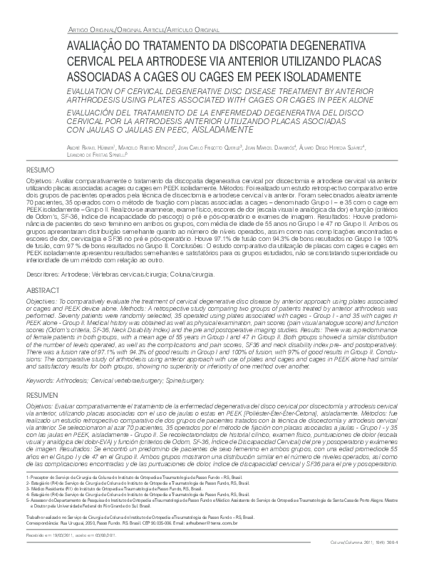 Coluna cirurgia da após meralgia paresthetica