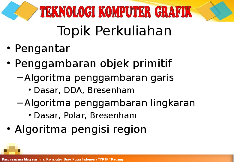 (PPT) Penggambaran objek primitif