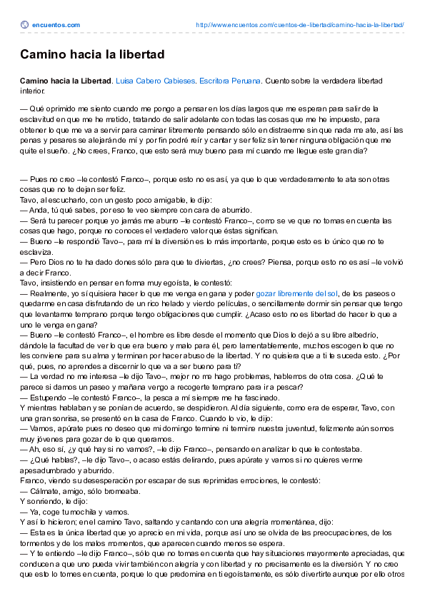 (PDF) Camino hacia la libertad