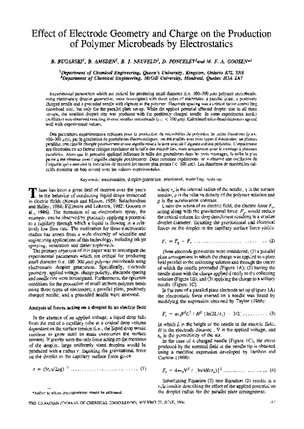 (PDF) Effect of electrode geometry and charge on the production of ...