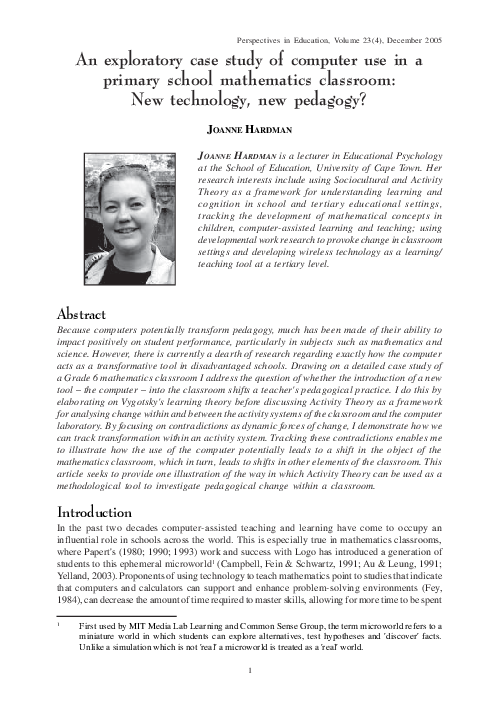(PDF) An exploratory case study of computer use in a primary school ...