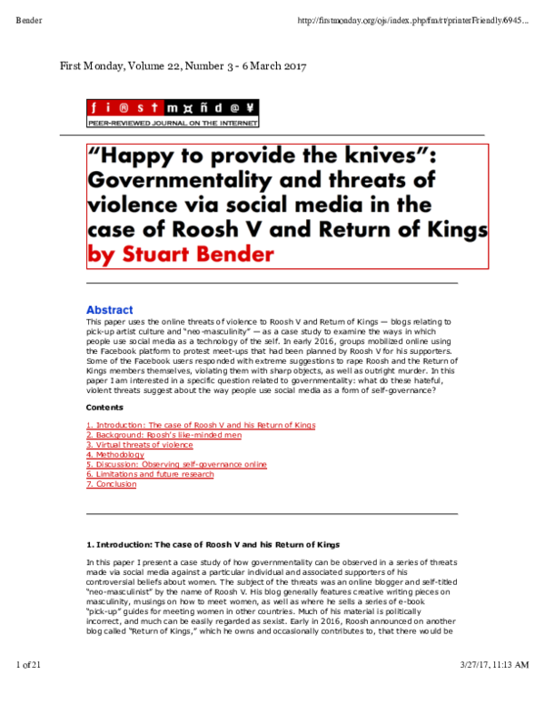(PDF) Bender Happy To Provide The Knives