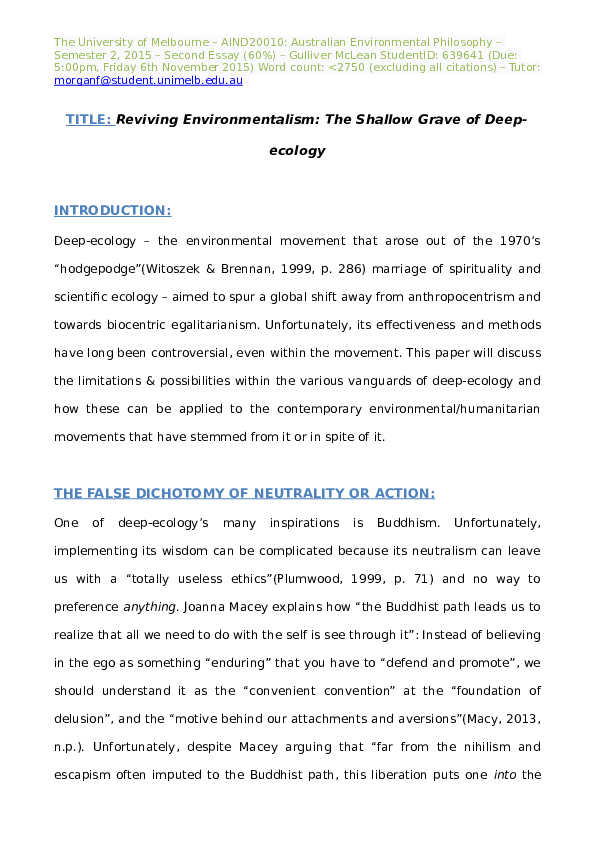 Ecology essay questions picture