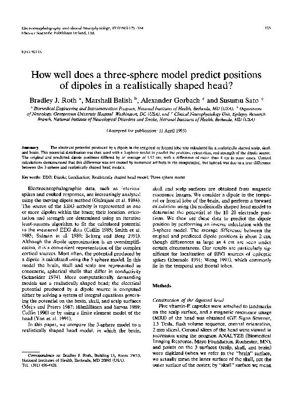 (PDF) How well does a three-sphere model predict positions of dipoles ...