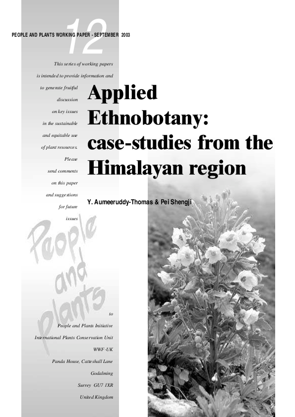 (PDF) Applied Ethnobotany: case-studies from the Himalayan region