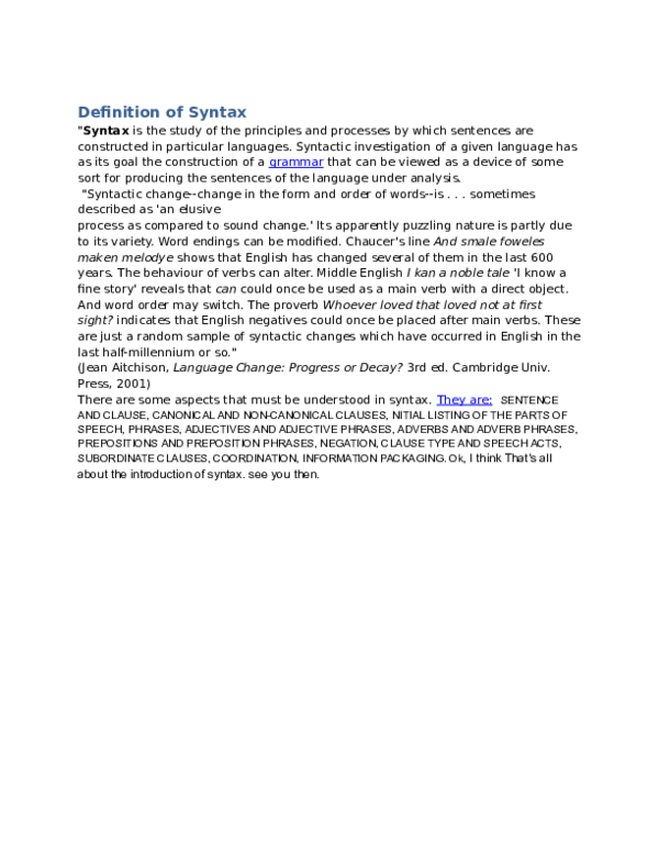 (DOC) Definition of Syntax