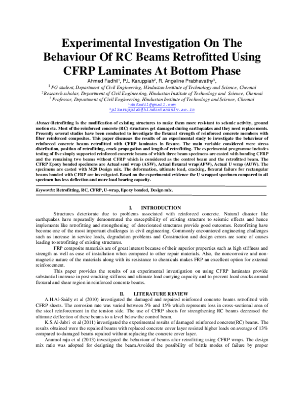 (PDF) Experimental Investigation On The Behaviour Of RC Beams ...