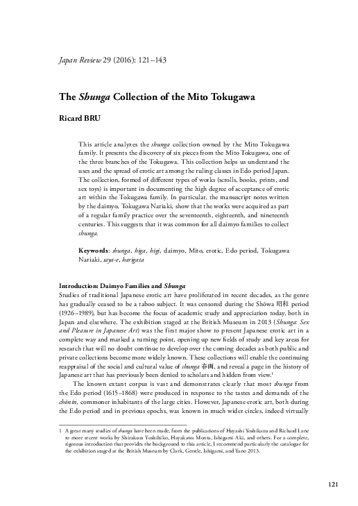 (PDF) The Shunga Collection of the Mito Tokugawa