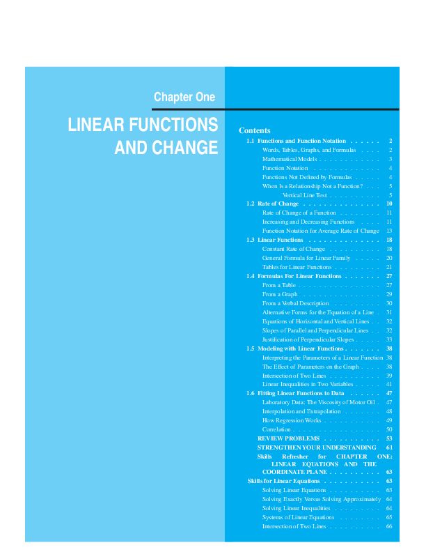 (PDF) LINEAR FUNCTIONS AND CHANGE