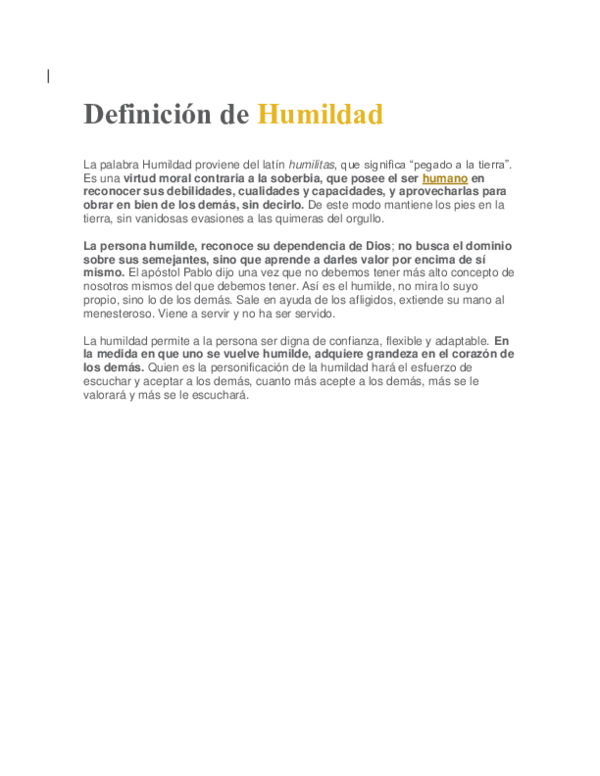 (PDF) Definición de Humildad Susi Campo Academia.edu