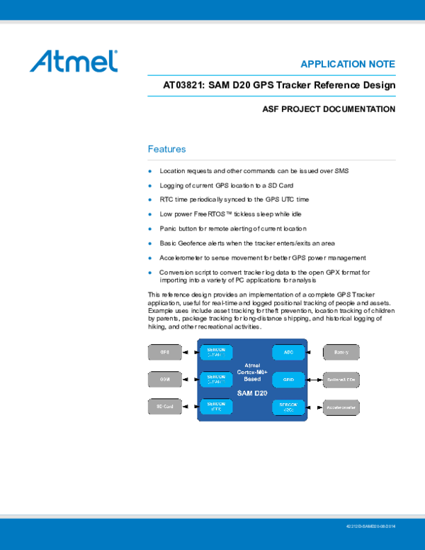 (PDF) APPLICATION NOTE AT03821: SAM D20 GPS Tracker Reference Design ...