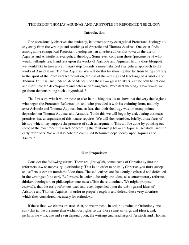 Similarities between aristotle and aquinas picture