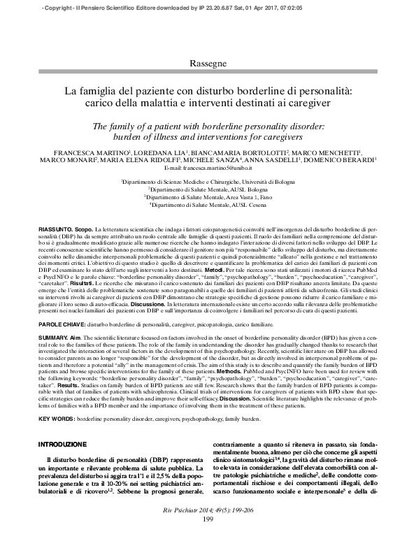 consigli per incontri BPD