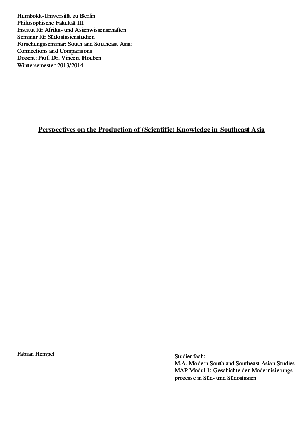 Pdf Perspectives On The Production Of Scientific Knowledge In