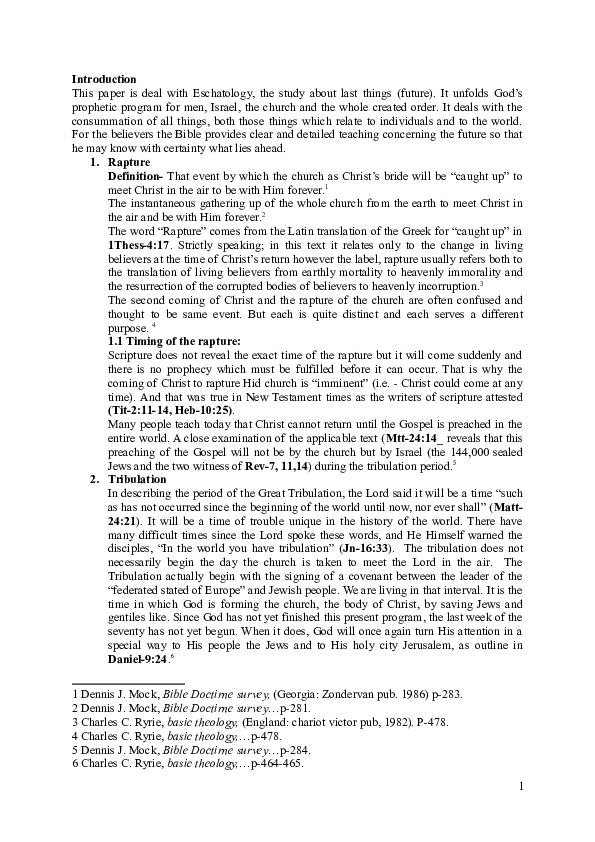 What happens during the great tribulation picture