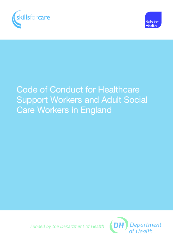 (PDF) Code of Conduct for Healthcare Support Workers and Adult Social