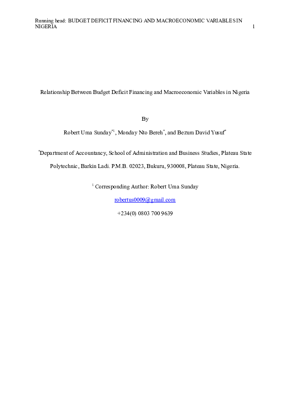 Effects of deficit picture