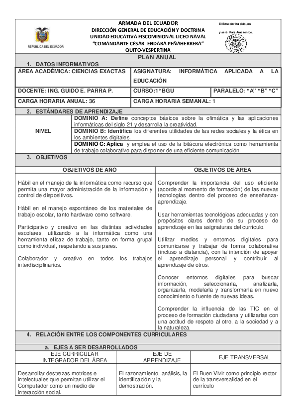 (PDF) ARMADA DEL ECUADOR DIRECCIÓN GENERAL DE EDUCACIÓN Y DOCTRINA ...
