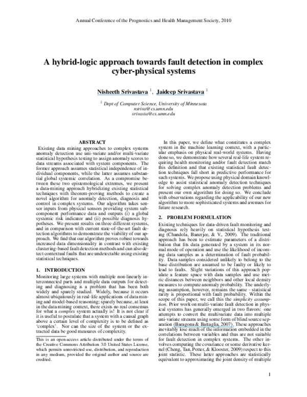 (PDF) A hybrid-logic approach towards fault detection in complex cyber ...