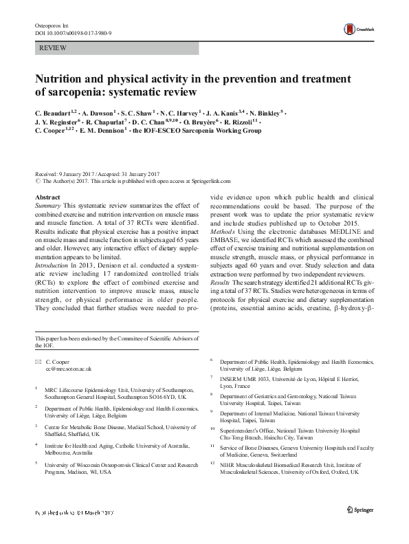 (PDF) Nutrition and physical activity in the prevention and treatment ...