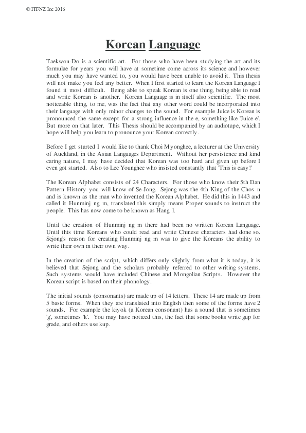 (PDF) Korean Language