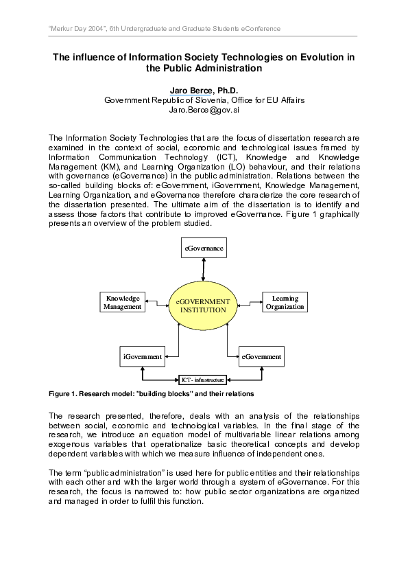 (PDF) The influence of Information Society Technologies on Evolution in ...