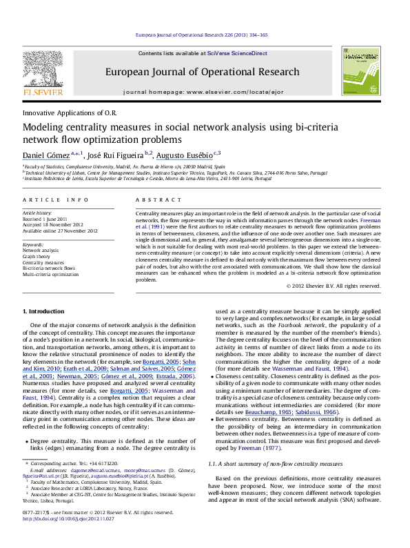 (PDF) Modeling centrality measures in social network analysis using bi ...