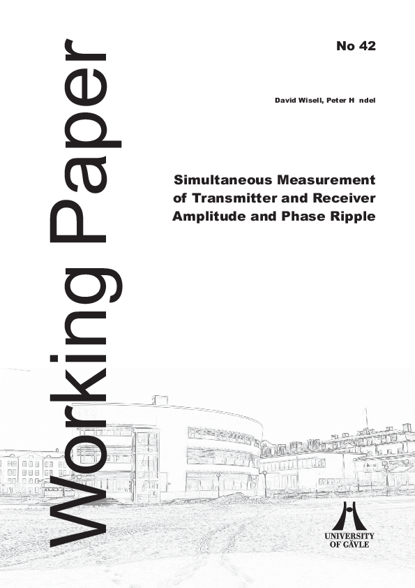 (PDF) Simultaneous Measurement of Transmitter and Receiver Amplitude ...