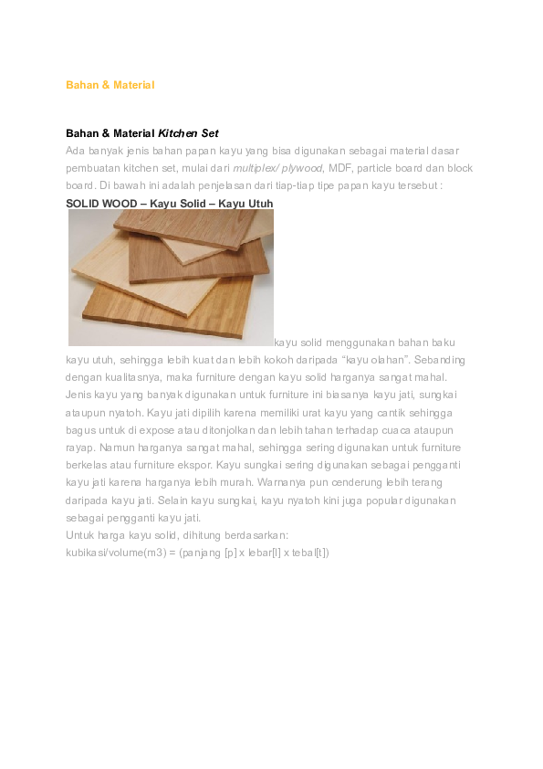 (DOC) Bahan & Material