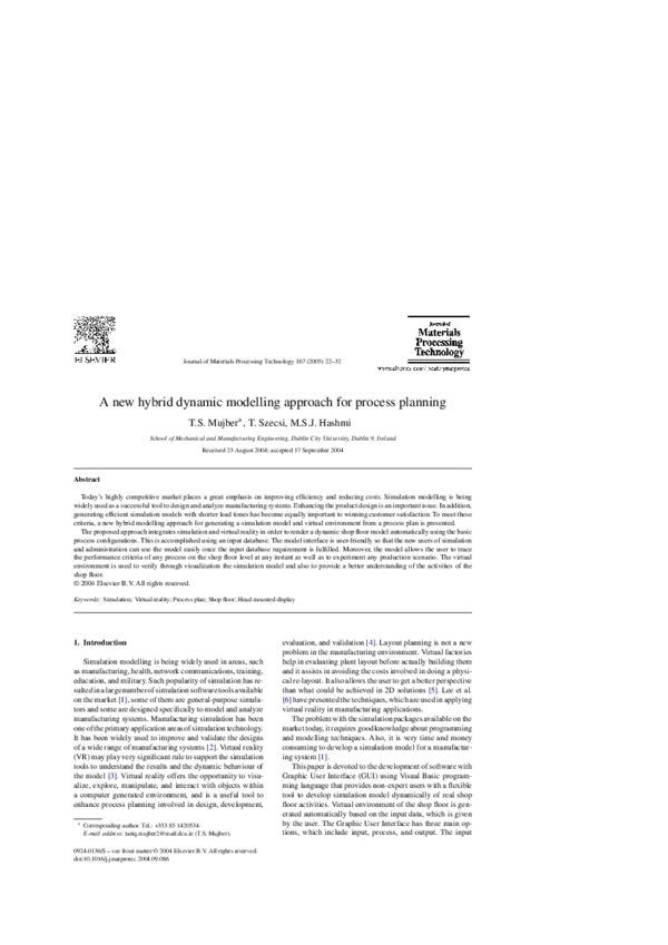 (PDF) A new hybrid dynamic modelling approach for process planning
