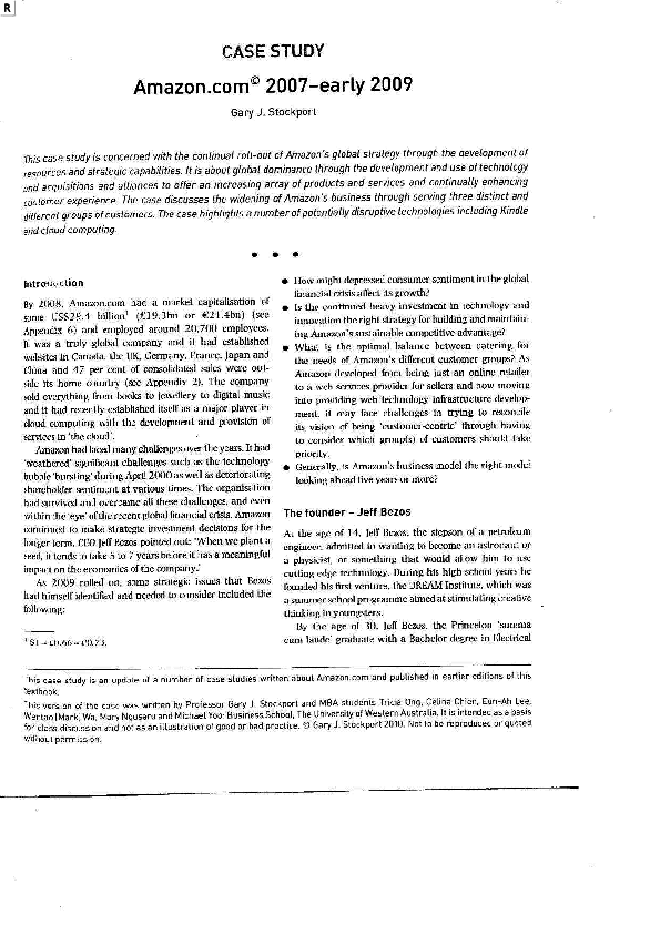 (PDF) Amazon Study 2007 Mengjie Xu Academia.edu