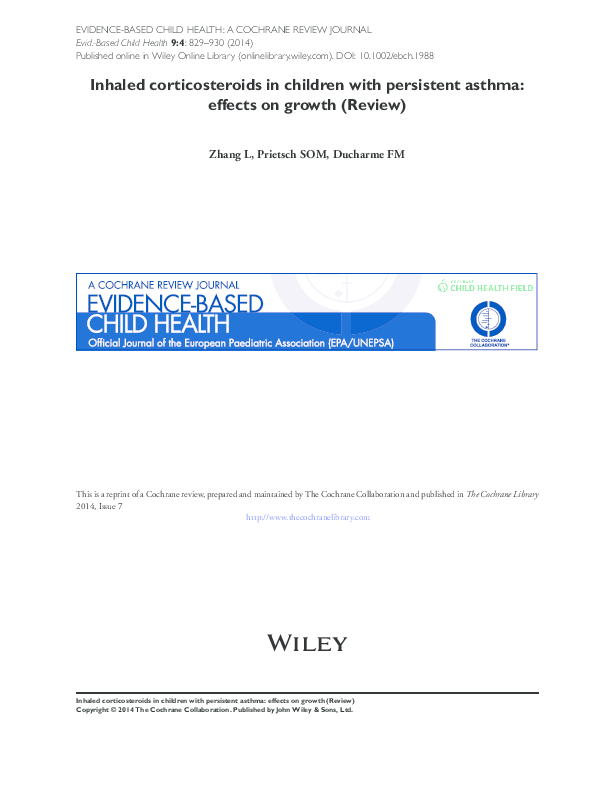 (PDF) Inhaled corticosteroids in children with persistent asthma ...