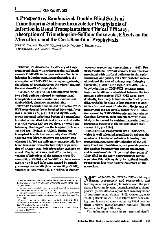 (PDF) A prospective, randomized, doubleblind study of trimethoprim