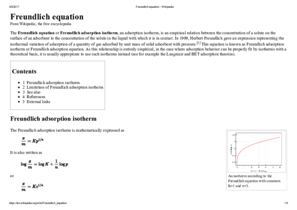 What Does Freundlich Mean? , Freundlich equation – FQRV