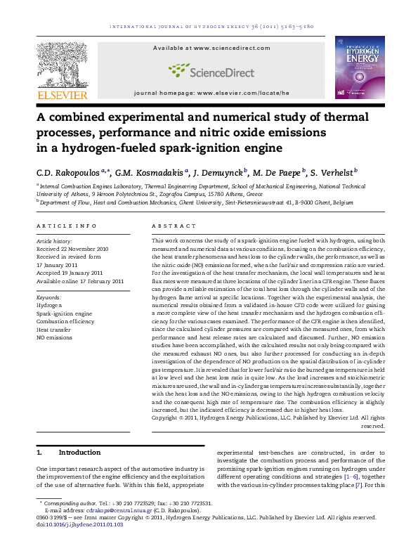 (PDF) A combined experimental and numerical study of thermal processes ...