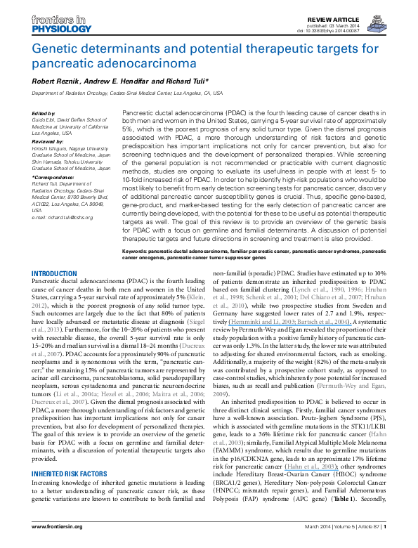 (PDF) Genetic determinants and potential therapeutic targets for ...