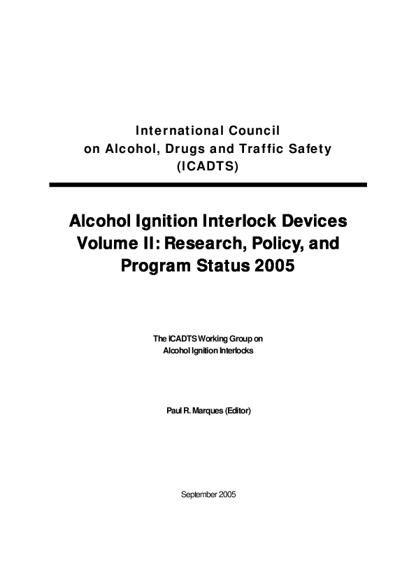 (PDF) The use of alcohol ignition interlocks in Australia Cynthia