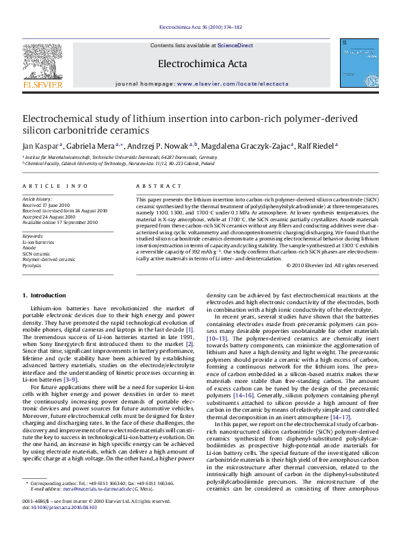 (PDF) Electrochemical study of lithium insertion into carbon-rich ...