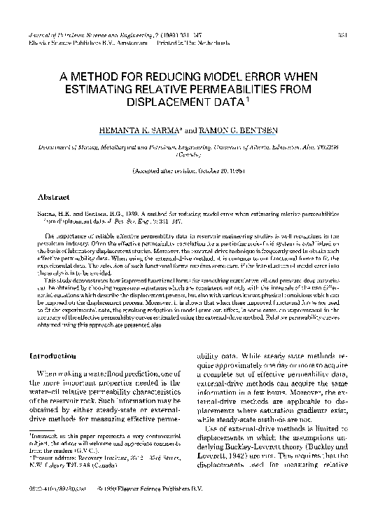 (PDF) A method for reducing model error when estimating relative ...