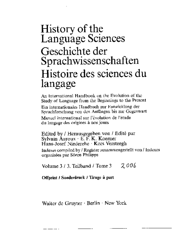 (PDF) Historical Linguistics in the Age of Structuralism Robert W