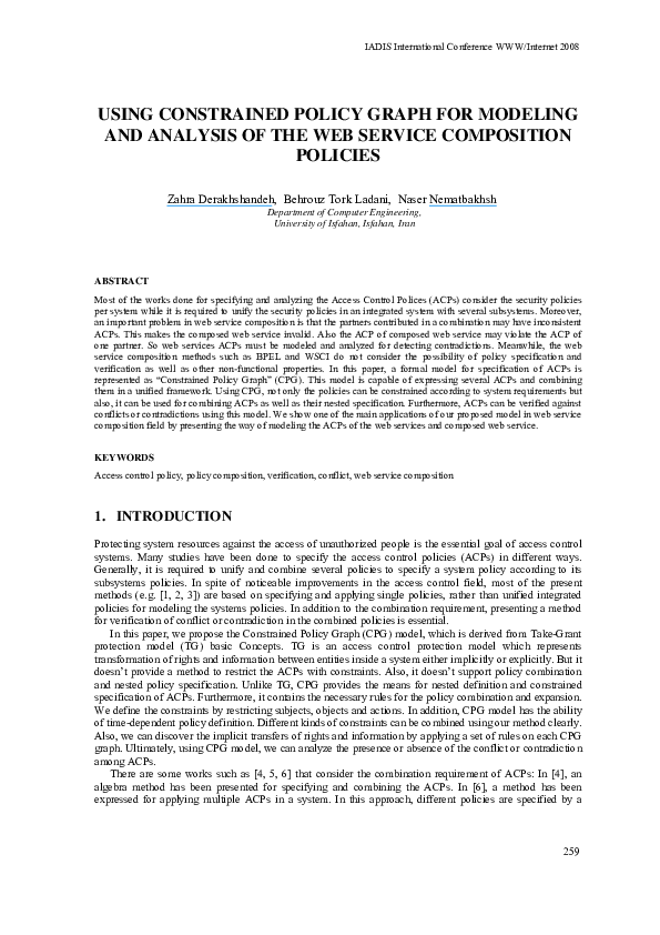 (PDF) Using Constrained Policy Graph for Modeling and Analysis of the ...