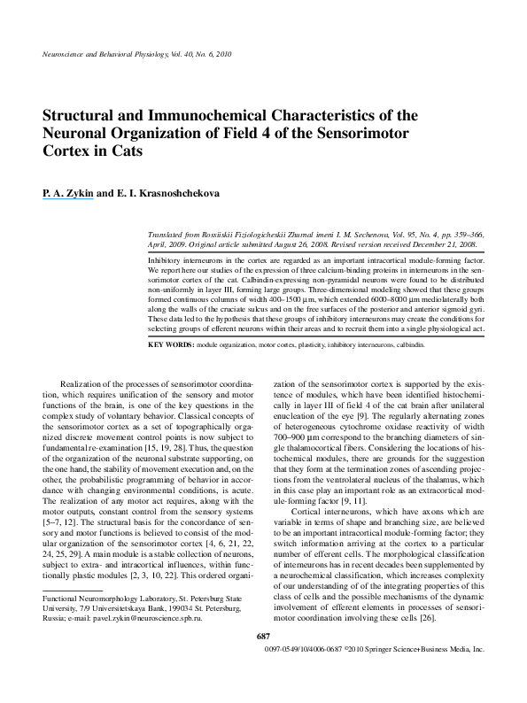 (PDF) Structural and Immunochemical Characteristics of the Neuronal ...