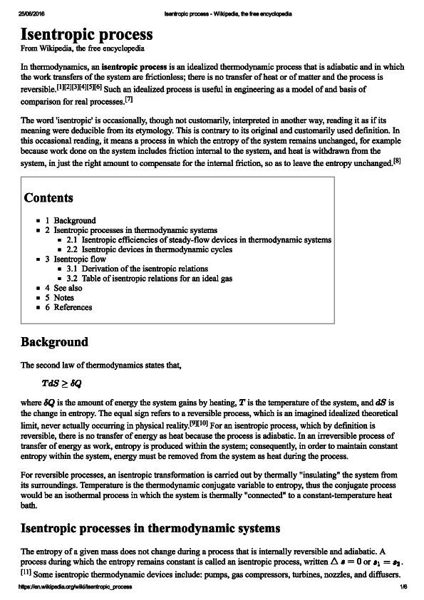 (PDF) Isentropic process