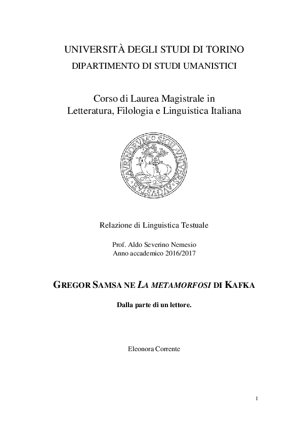 Gregor samsa thesis 06 picture