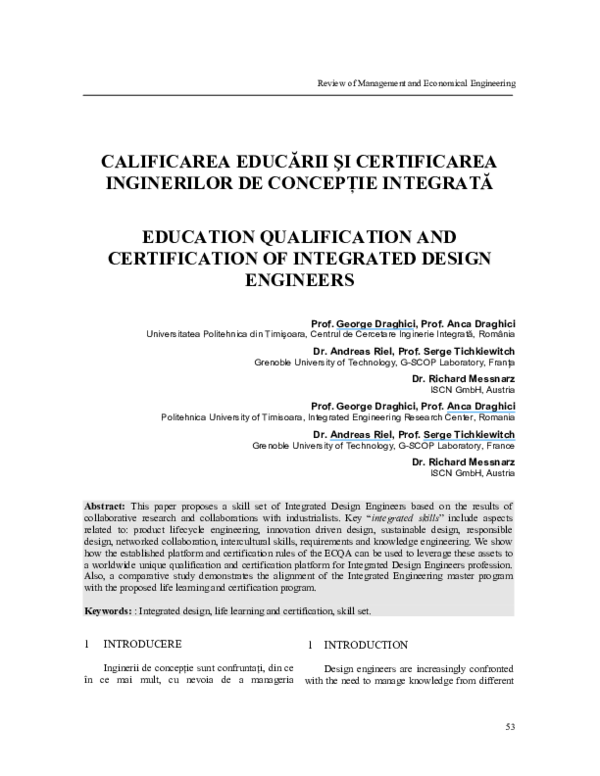 (PDF) Education Qualification and Certification of Integrated Design ...